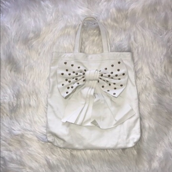 RED Valentino Handbags - RED Valentino leather bow tote